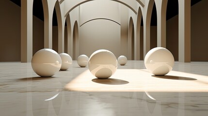 sphere or ball in 3D rendering, special attention to lighting and reflections