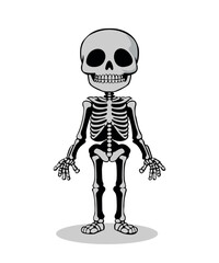 skeleton mascot vector illustration editable eps