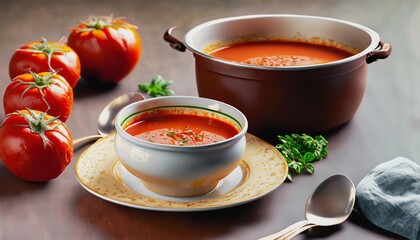 tomato soup suitable as background or banner