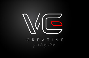 Minimalist GS gs letter logo design made of white monogram lines. Letter idea for personal or business use vector illustration.