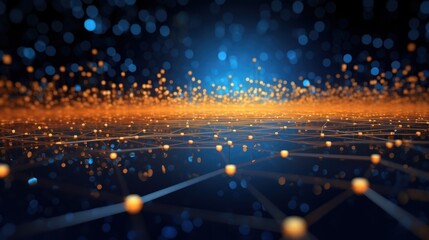 Fototapeta premium Big Data Integration in Abstract Beautiful Digital World