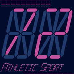 Athletic sport 72, modern and stylish typography slogan. Colorful abstract design with lines style. Vector illustration for print tee shirt, background, apparels, typography, poster and more.