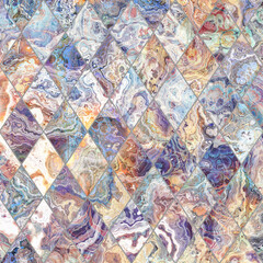 Fototapeta premium Abstract Marble texture. Fractal digital Art Background. High Resolution. Mosaic tile floor. Can be used for background or wallpaper