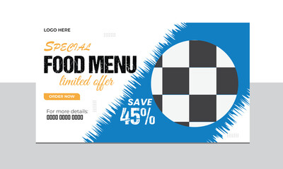  food Web banner design.