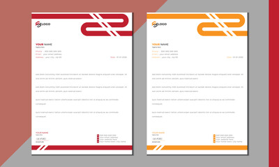 Letterhead Design Template . modern letterhead template. eps 