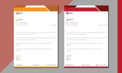 Letterhead Design Template . modern letterhead template. eps 