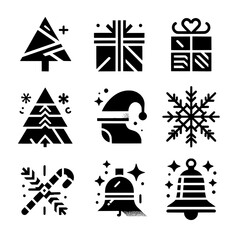 christmas icons set