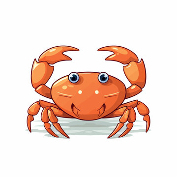 recommend clip art: crab flat vector illustration. crab hand drawing isolated vector illustration