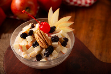 Mexican Christmas Apple Salad. In Mexico it is called Ensalada de Manzana. The apple salad is an easy and quick recipe, it is a dish that cannot be missing at Mexican Christmas dinner.