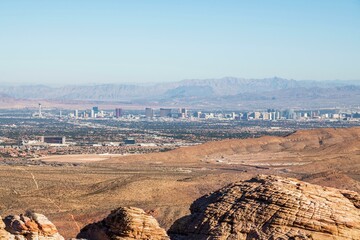 4K Image: Las Vegas Skyline View from Red Rock Canyon © Only 4K Ultra HD