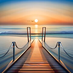 Obraz premium pier in the sunset