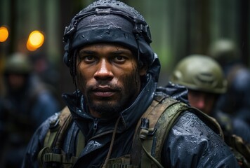 Naklejka premium Portrait of a soldier