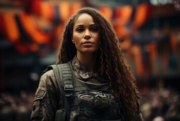 Fototapeta premium Military female