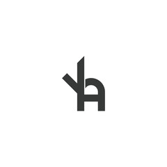 AY, YA, A and Y Abstract initial monogram letter alphabet logo design
