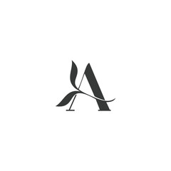 Alphabet letters Initials Monogram logo AY, YA, Y and A