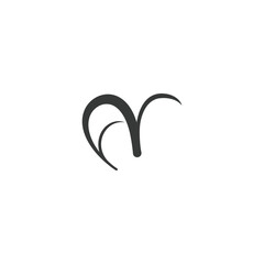 Fototapeta premium Alphabet letters Initials Monogram logo AY, YA, Y and A