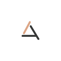 Alphabet letters Initials Monogram logo AY, YA, Y and A