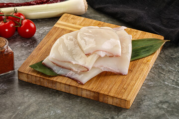 Fresh raw squid for cooking