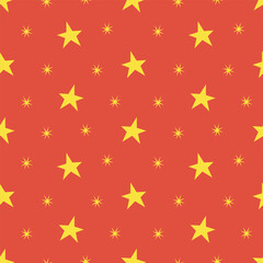 Stars christmas seamless pattern. Vector flat illustration for print and design