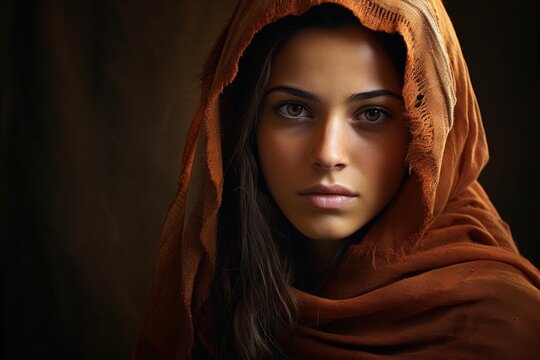 Beautiful queen Esther, Bible story.