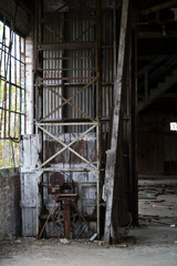 Abandoned Industrial Warehouse with Rusted Machinery in Warsaw, Indiana