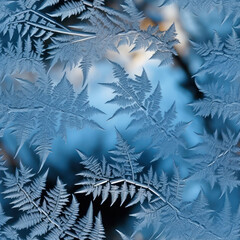Seamless frost on the glass pattern texture repeatable tileable ice background