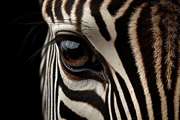 Close up of a zebra.