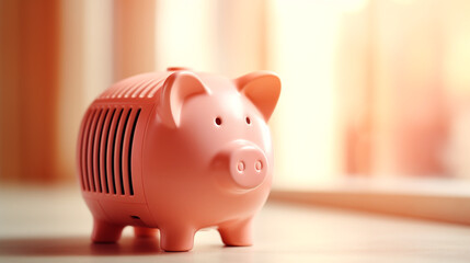 Polar bear growls angrily, saliva flies, winter background created with Generative Ai