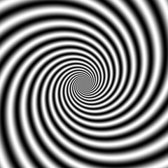 Hypnotic spiral background. Optical illusion style design.