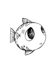 Hand Drawn Sketch Fish Vector Illustration Art