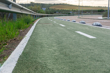 Reduced Carbon Footprint: Sunset Bike Lane, a path towards energy savings in a sustainable world.