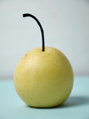 Fresh ripe Asian pear, healthy organic fruit
