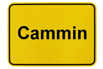 Illustration eines Ortsschildes der Gemeinde Cammin in Mecklenburg-Vorpommern