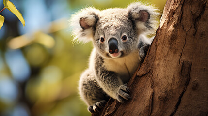 Naklejka premium Koala in a tree