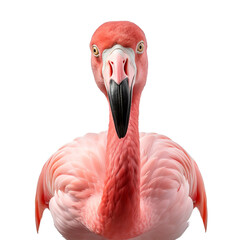 pink flamingo isolated on white