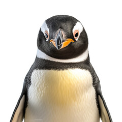 Naklejka premium Penguin face shot, isolated on transparent background