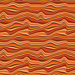 Sandstone colorful waves pattern inspired on canyon rocks. Vector seamless pattern design for textile, fashion, paper and wrapping.