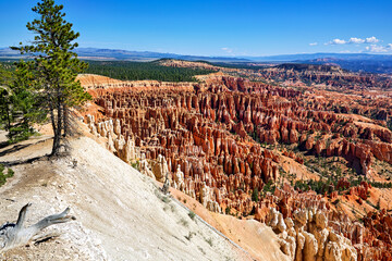 Inspiration Point Lookout in the Bryce Canyon National Park. Utah USA