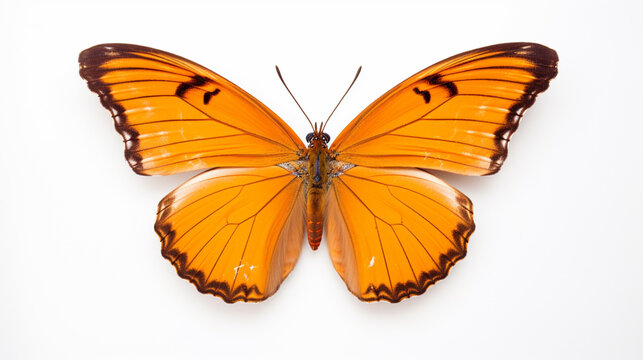 natural butterfly isolated on white background. generative ai