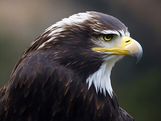 Obraz premium Beautiful closeup portrait of a wild, powerful eagle. 