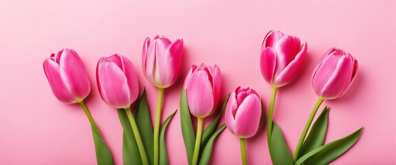 flowers on a pink background