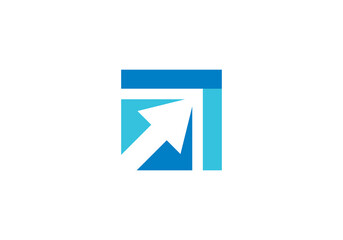 simple financial logo. creative arrow diagram accounting icon design