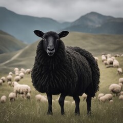 Czarna owca - obrazy, fototapety, plakaty