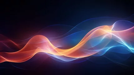  Abstract wavy light line on a transparent background. Dynamic bright light effect © Shahzaib