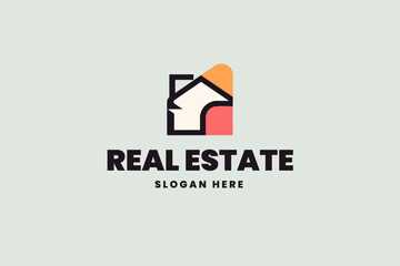 real estate logo, house vector, business brand
