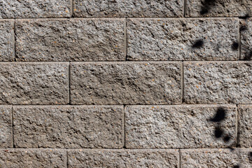 Interlocking block wall background