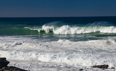 La Jolla California ocean views of rocks and waves