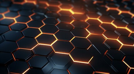 background with 3d hexagons
