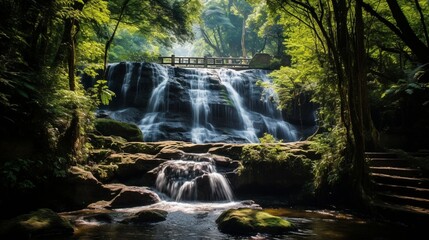 Fototapeta na wymiar Mae Ya waterfall Doi Inthanon national park Chiang Mai Thailand