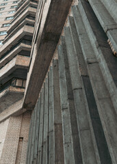 Fototapeta premium Element of a residential building of Soviet constructivism.